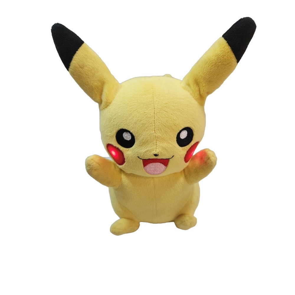 Pokemon PIKACHU Talking 10" Light-Up Plush Animated Toy TOMY 2017 SEE VIDEO